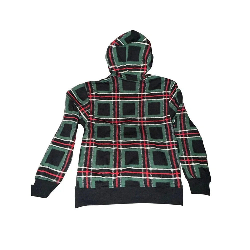 Jordan Plaid Hoodie FV7458-010 Green Red Black‎ Mens Active Fit, Size M, NWT